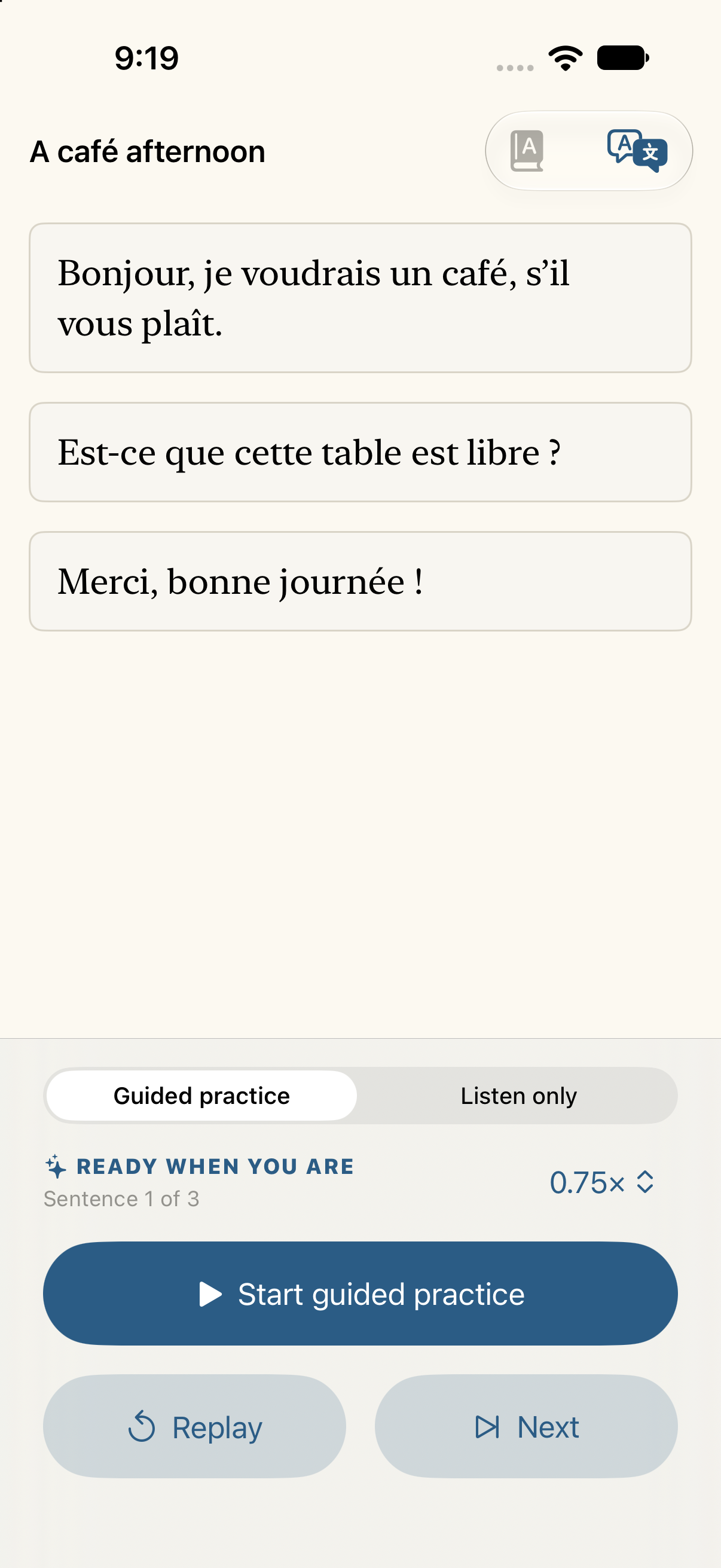 PageEcho sentence-by-sentence reading and playback